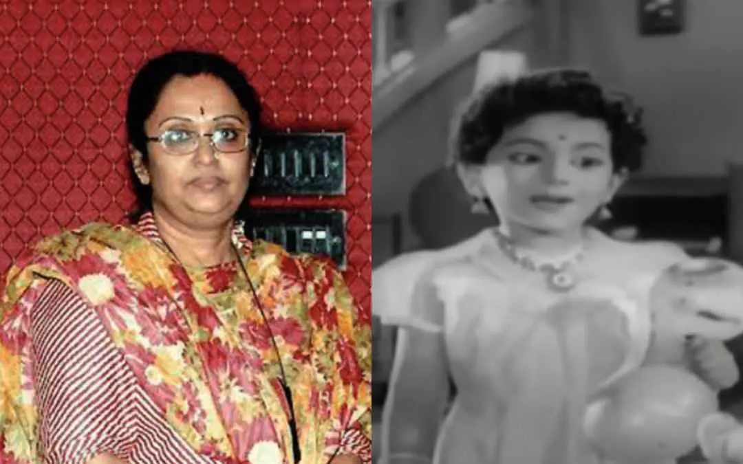 ലത രാജു (ഇടത്ത്) ഒന്നാം തരം ബലൂൺ തരാം എന്ന ഗാനരംഗത്തിൽ ബേബി വിനോദിനി