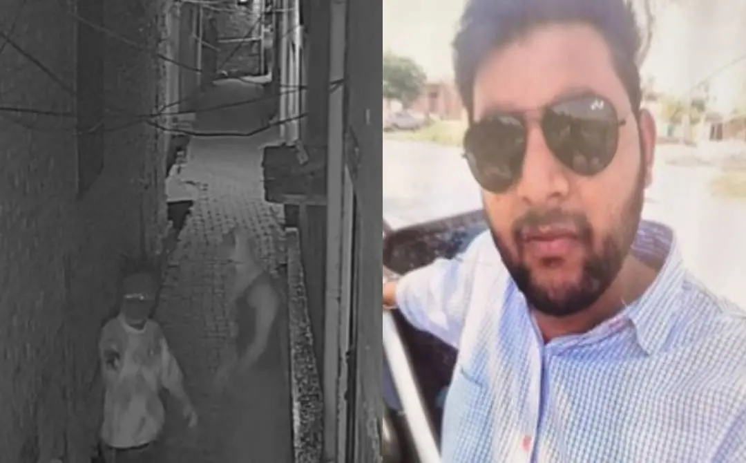 ദിവസങ്ങള്ക്ക് മുന്പ് ഹര്ജീന്ദര് സിങ്ങിന്റെ വീടിന് നേരേ അക്രമികള് വെടിയുതിര്ക്കുന്ന ദൃശ്യം(ഇടത്ത്) കൊല്ലപ്പെട്ട ഹര്ജീന്ദര് സിങ്(വലത്ത്) | Photo Courtesy: x.com/bsmajithia
