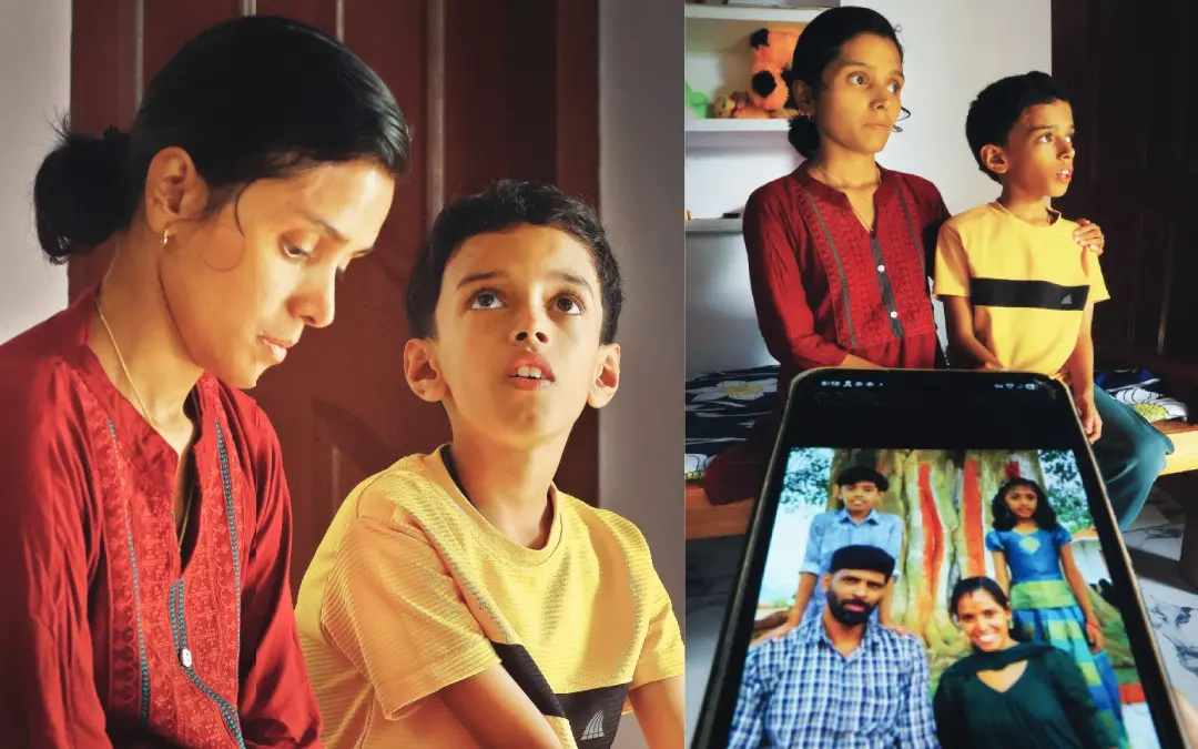 കണ്ണിലുണ്ട് മായാതെ... മുണ്ടക്കൈ-ചൂരൽമല ഉരുൾപൊട്ടൽ ദുരന്തത്തിൽനിന്ന് രക്ഷപ്പെട്ട രമ്യയും മകൻ അവ്യക്തും മുണ്ടൂരിലുള്ള വീട്ടിൽ. അപകടത്തിൽ ഭർത്താവ് മഹേഷ്, മകൾ ആരാധ്യ, ഭർത്തൃ മാതാപിതാക്കളായ വാസു, ഓമന എന്നിവരെ നഷ്ടപ്പെട്ടു. ഗുരുതര പരിക്കുകളോടെ രക്ഷപ്പെട്ട മകൻ അവ്യക്ത് മുണ്ടൂർ ഹൈസ്കൂളിൽ ഇപ്പോൾ അഞ്ചാം ക്ലാസ് വിദ്യാർഥിയാണ് | പി.പി. രതീഷ്