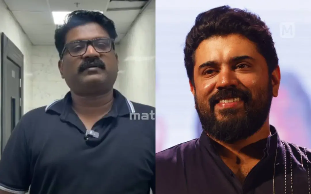 പി.എസ്. ഷംനാസ്, നിവിന് പോളി | Photo: Screen grab/ Mathrubhumi News, Mathrubhumi