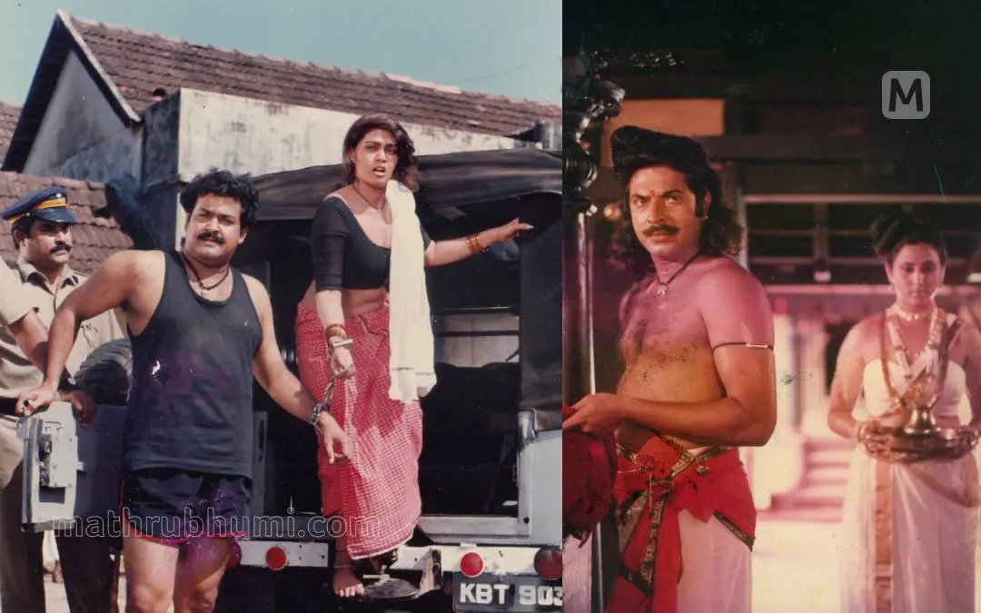 സ്ഫടികം ചിത്രീകരണത്തിനിടെ, ഒരു വടക്കൻ വീരഗാഥയിൽ നിന്ന്