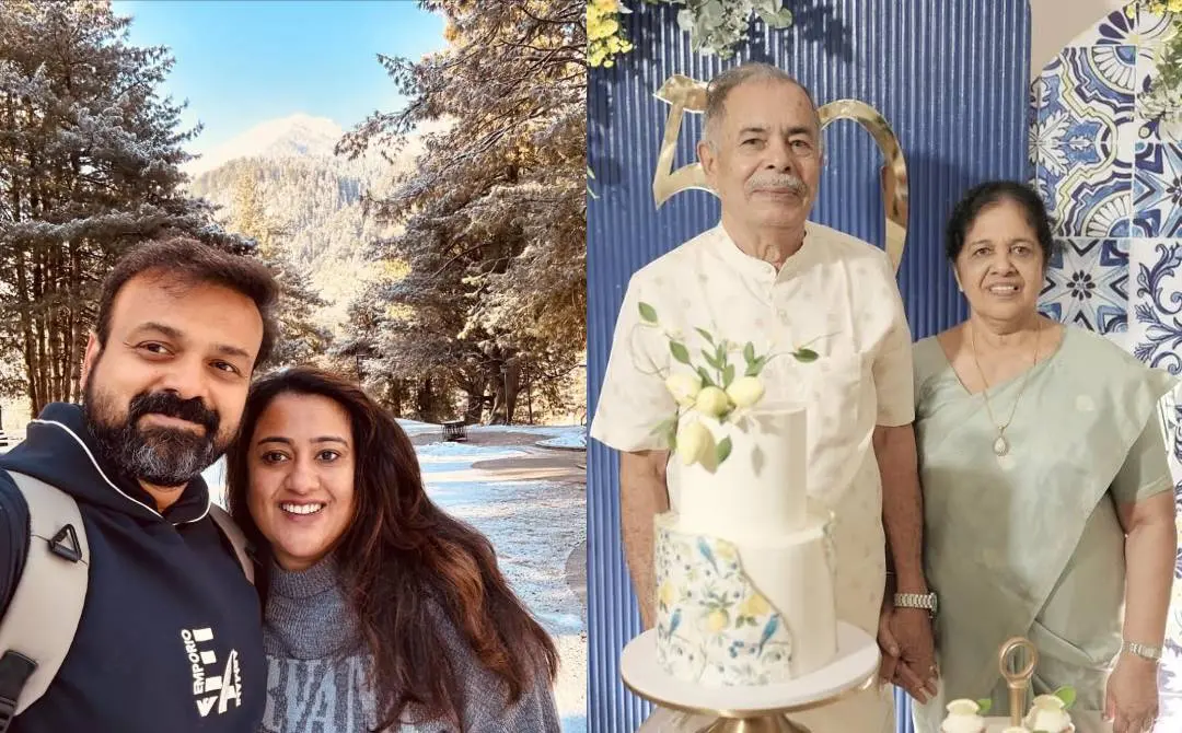 കുഞ്ചാക്കോ ബോബനും പ്രിയയും, പ്രിയയുടെ മാതാപിതാക്കൾ | ഫോട്ടോ: www.facebook.com/KunchackoBoban