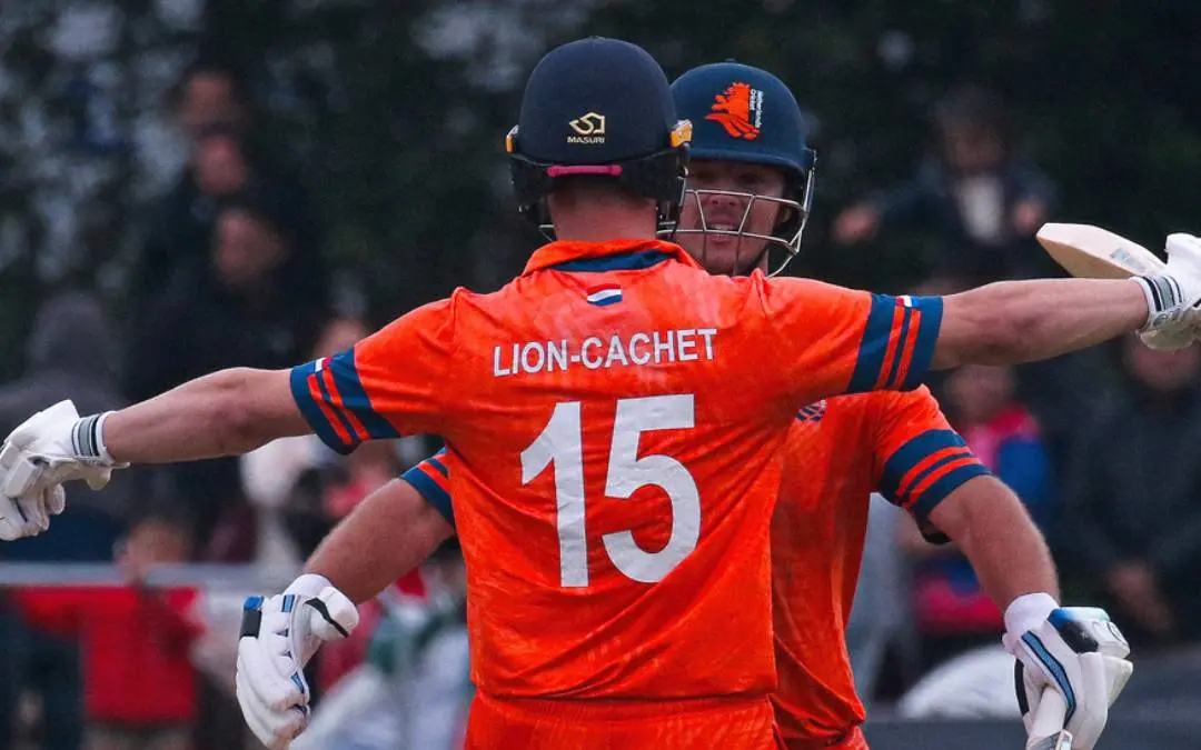 നെതർലൻഡ്സ് താരങ്ങൾ | X.com/@KNCBcricket