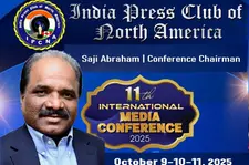 അന്താരാഷ്ട്ര മാധ്യമ കോണ്‍ഫറന്‍സ് ന്യൂജേഴ്സിയില്‍; സജി എബ്രഹാം ചെയര്‍മാന്‍