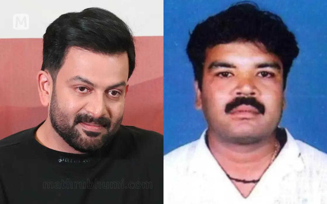 പൃഥ്വിരാജ്, മരിച്ച സ്റ്റണ്ട്മാൻ എസ്.എം. രാജു | ചിത്രങ്ങൾ: മാതൃഭൂമി, x.com/AnwarMuloor