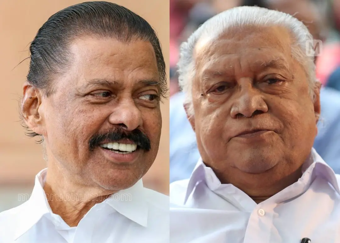 എം.വി. ഗോവിന്ദൻ, പിരപ്പൻകോട് മുരളി | Photo: Mathrubhumi