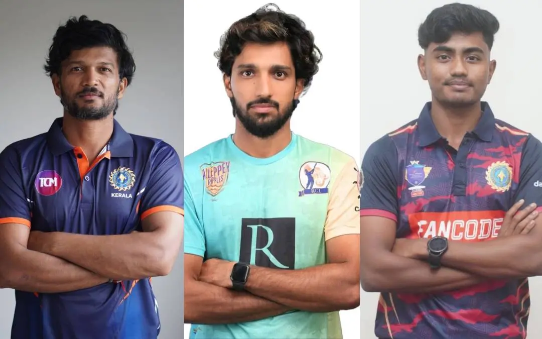 ജലജ് സക്സേന, മുഹമ്മദ് അസ്ഹറുദ്ദീൻ, ആദിത്യ ബൈജു