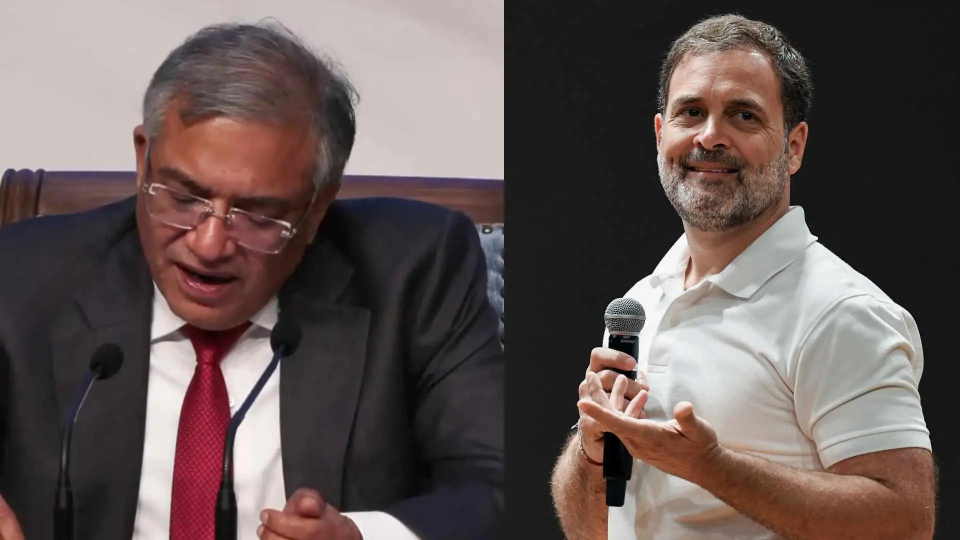 തിരഞ്ഞെടുപ്പ് കമ്മിഷണർ ഗ്യാനേഷ് കുമാർ, പ്രതിപക്ഷ നേതാവ് രാഹുൽ ഗാന്ധി | Photo: ANI