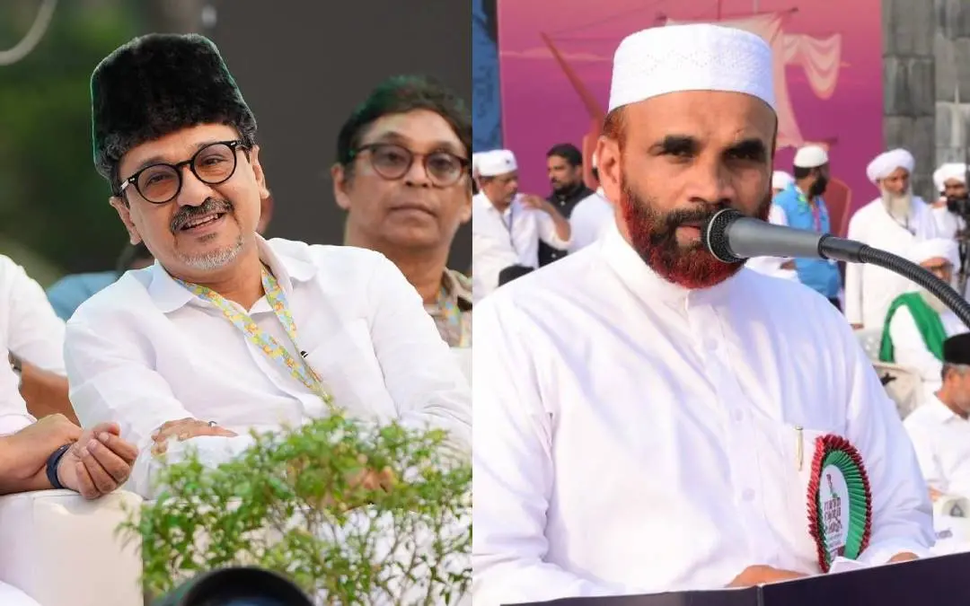 പാണക്കാട് സയ്യിദ് സാദിഖലി ശിഹാബ് തങ്ങൾ, നാസർ ഫൈസി കൂടത്തായി | ഫോട്ടോ: ഫെയ്സ്ബുക്ക്