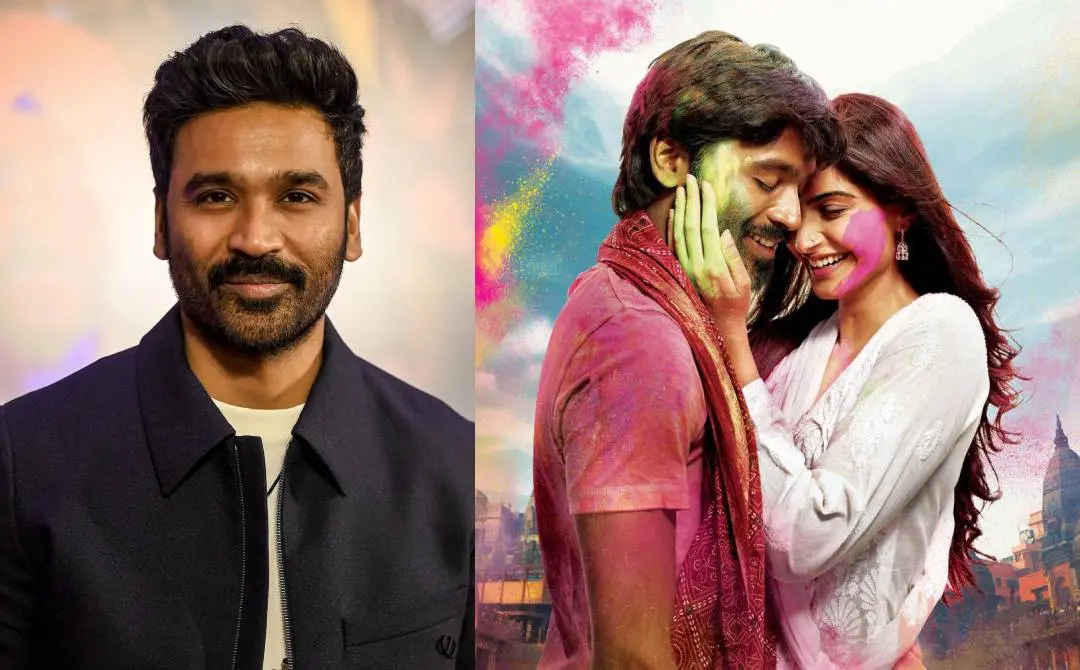 ധനുഷ്, രാഞ്ഝണാ എന്ന ചിത്രത്തിന്റെ പോസ്റ്റർ | ഫോട്ടോ: AFP, X