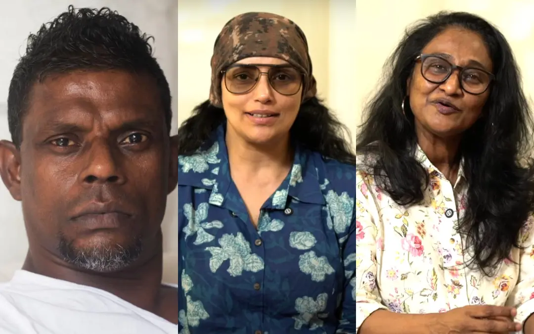 വിനായകന്, ശ്വേതാ മേനോന്, കുക്കൂ പരമേശ്വരന് | Photo: Facebook/ Vinayakan, Screen grab/ AMMA OFFICIAL