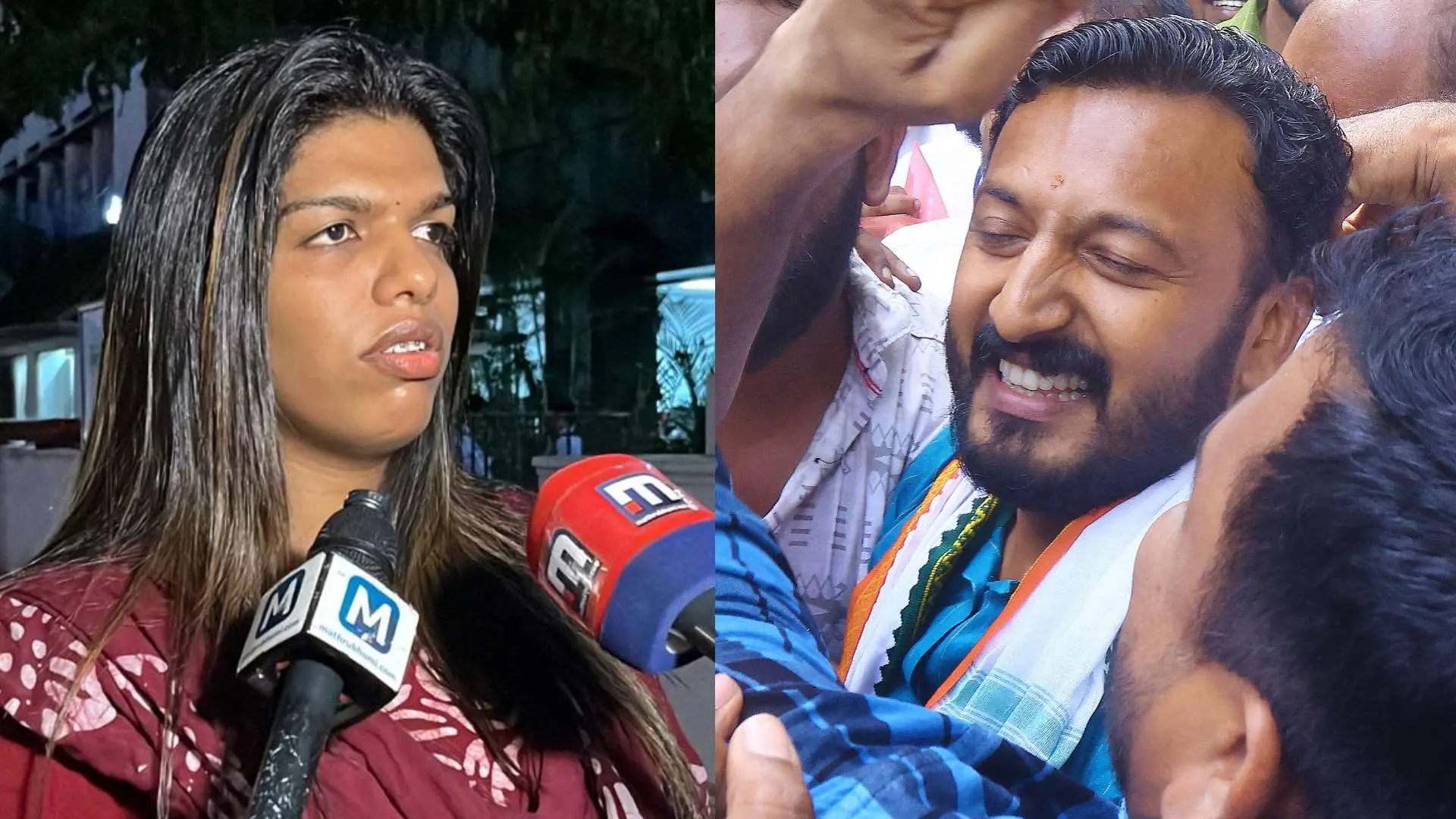അവന്തിക, രാഹുൽ മാങ്കൂട്ടത്തിൽ | Photo: ആകാശ് എസ്. മനോജ്, മാതൃഭൂമി
