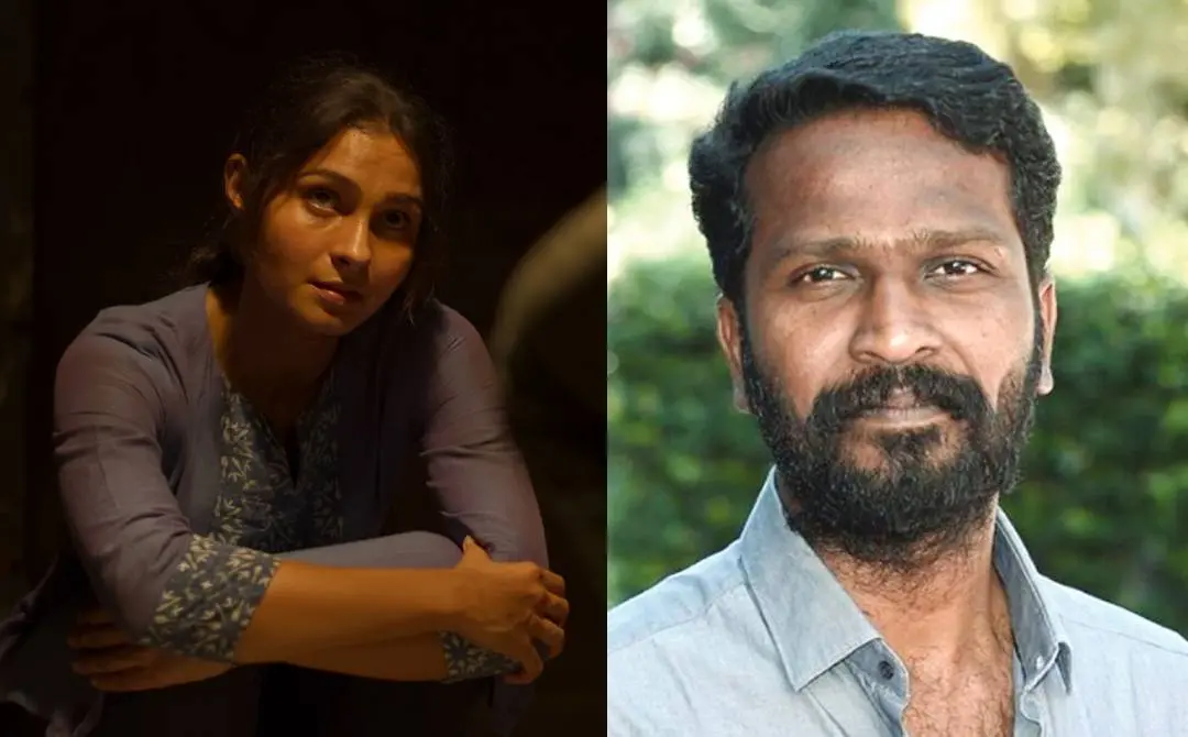 മാനുഷി എന്ന ചിത്രത്തിൽ ആൻഡ്രിയ, സംവിധായകൻ വെട്രിമാരൻ | സ്ക്രീൻ ഗ്രാബ്, മാതൃഭൂമി