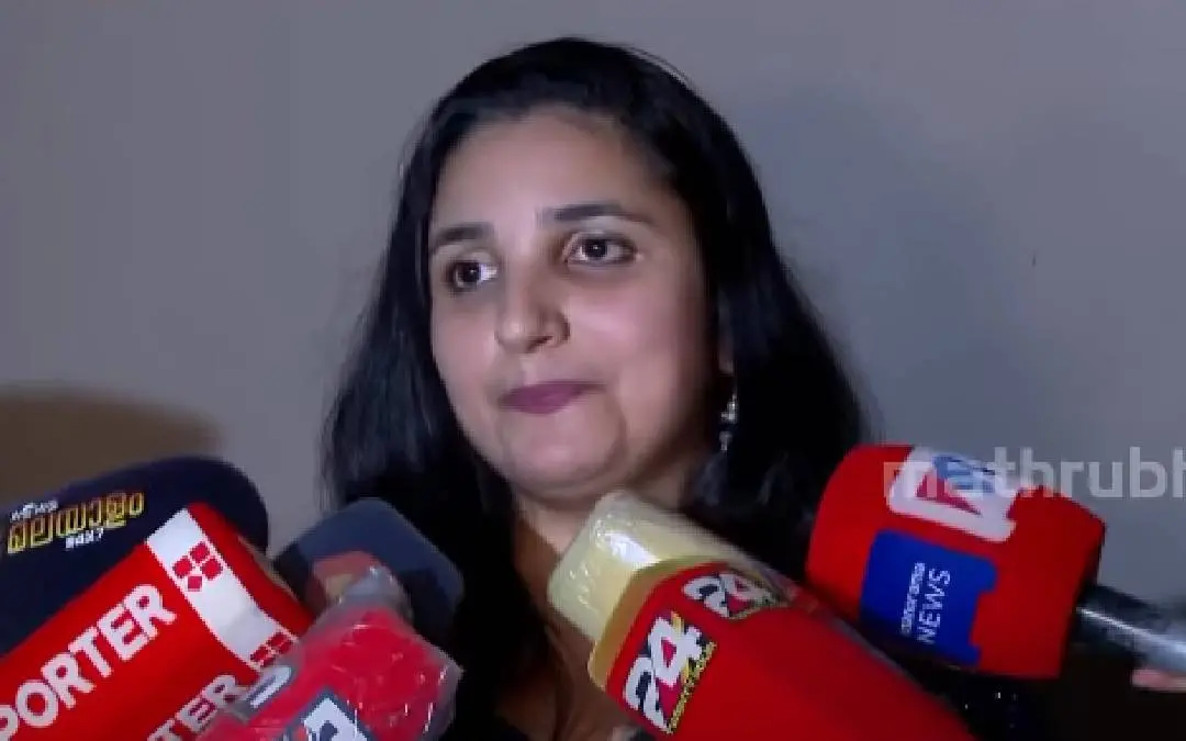 റിനി ആന് ജോര്ജ് | Photo: Screen grab/ Mathrubhumi News