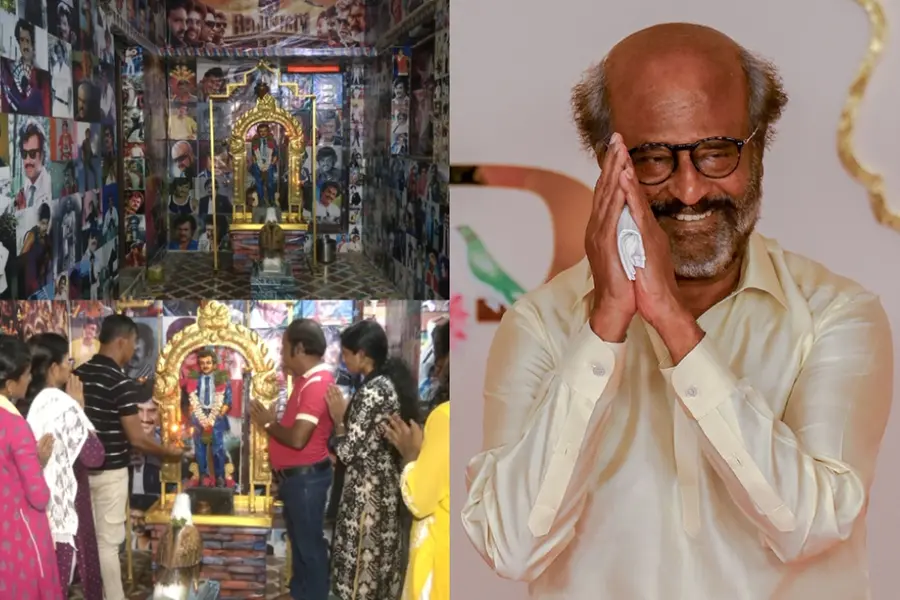 സിനിമയിൽ 50 വർഷം; രജനീകാന്തിന്റെ ക്ഷേത്രം 5,500 ചിത്രങ്ങള് കൊണ്ട് അലങ്കരിച്ച് ആരാധകൻ