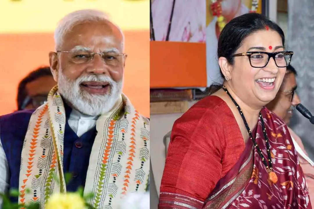 പ്രധാനമന്ത്രി നരേന്ദ്ര മോദി, സ്മൃതി ഇറാനി |ഫോട്ടോ:ANI