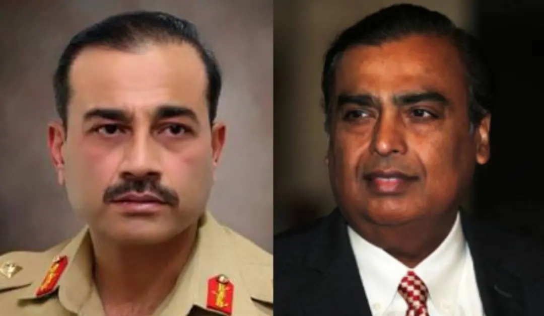 അസിം മുനീർ, മുകേഷ് അംബാനി | ഫോട്ടോ: എ.എൻ.ഐ, റോയിട്ടേഴ്സ്