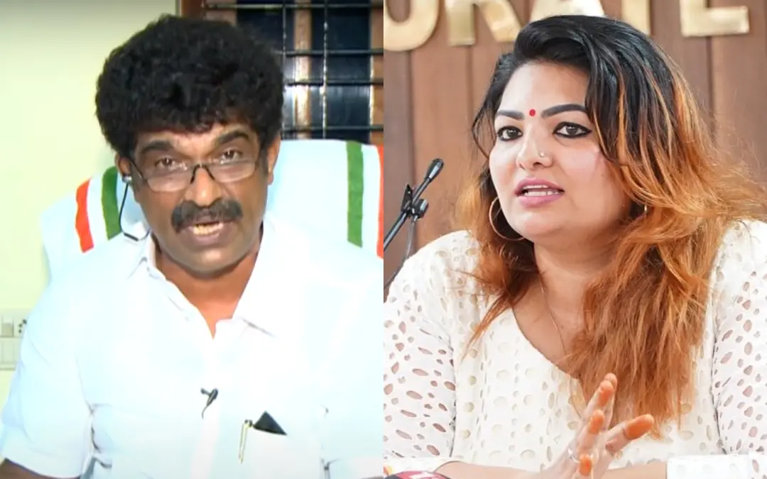 സജി നന്ത്യാട്ട്, സാന്ദ്രാ തോമസ് | Photo: Screen grab/ Mathrubhumi News, Facebook/ Sandra Thomas