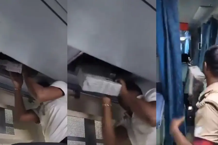 ട്രെയിനിന്റെ AC ഡക്ടിൽ നൂറോളം മദ്യക്കുപ്പികൾ; ബോഗിയിൽ തണുപ്പ് കുറഞ്ഞ കാരണംകണ്ട് ഞെട്ടി യാത്രക്കാർ