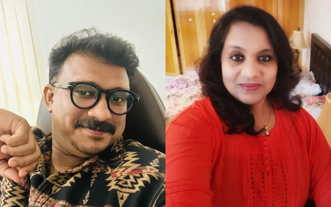 സന്ദീപ് സേനന്‍, സോഫിയാ പോള്‍ | Photo: Facebook/ Sandip Senan, Sophia Paul