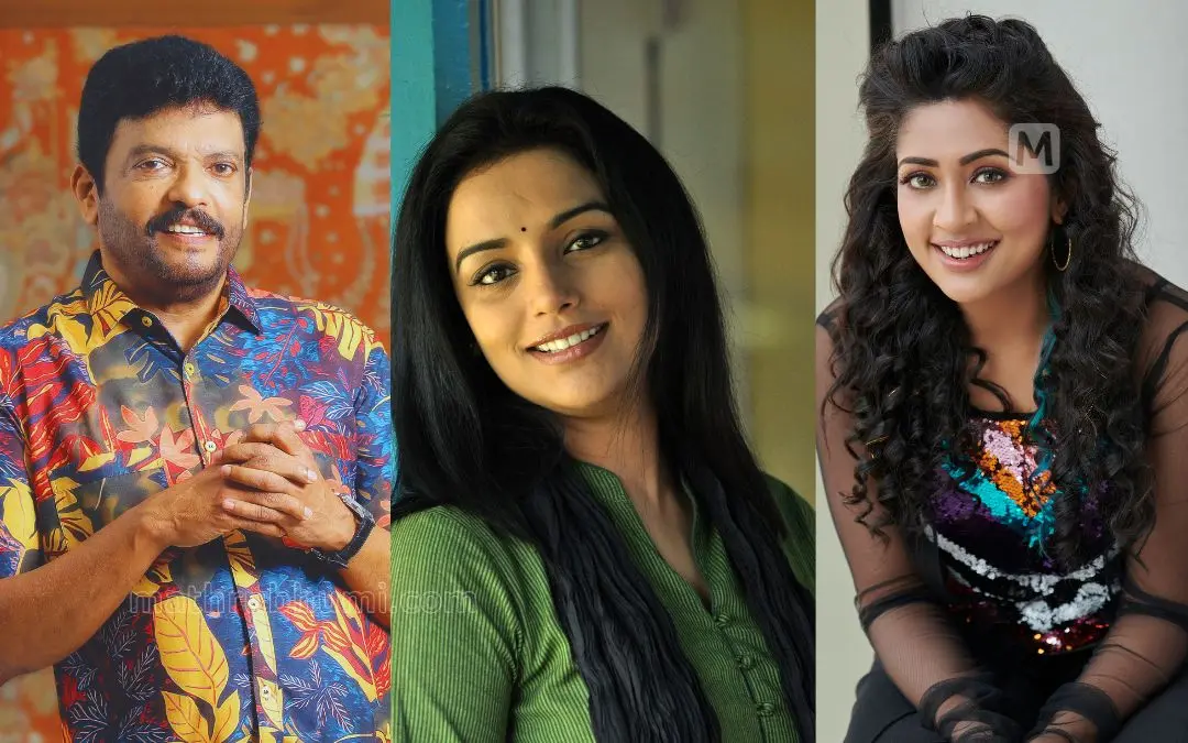 ജഗദീഷ്, ശ്വേതാ മേനോൻ, നവ്യാ നായർ | ഫോട്ടോ: വിവേക് ആർ. നായർ, ആർക്കൈവ്സ്, ഷാഫി ഷക്കീർ \ മാതൃഭൂമി