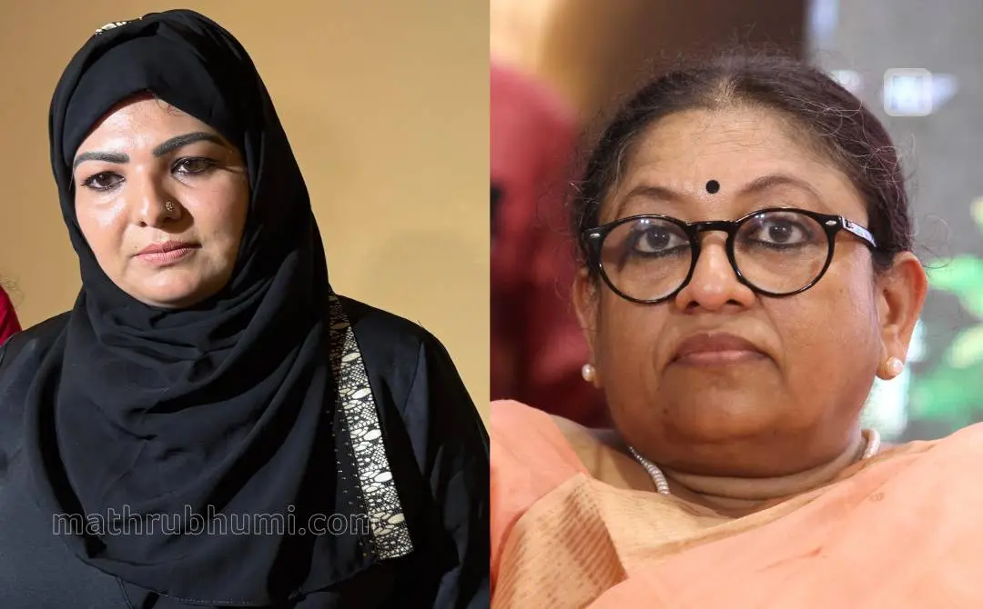 സാന്ദ്രാ തോമസ്, കെ.ആർ. മീര | ഫോട്ടോ: എസ്. അരുൺ ശങ്കർ, ബി. മുരളീകൃഷ്ണൻ \ മാതൃഭൂമി