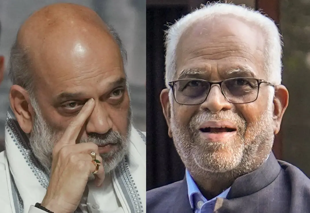 അമിത് ഷാ, ബി. സുദർശൻ റെഡ്ഡി | Photo: ANI, PTI