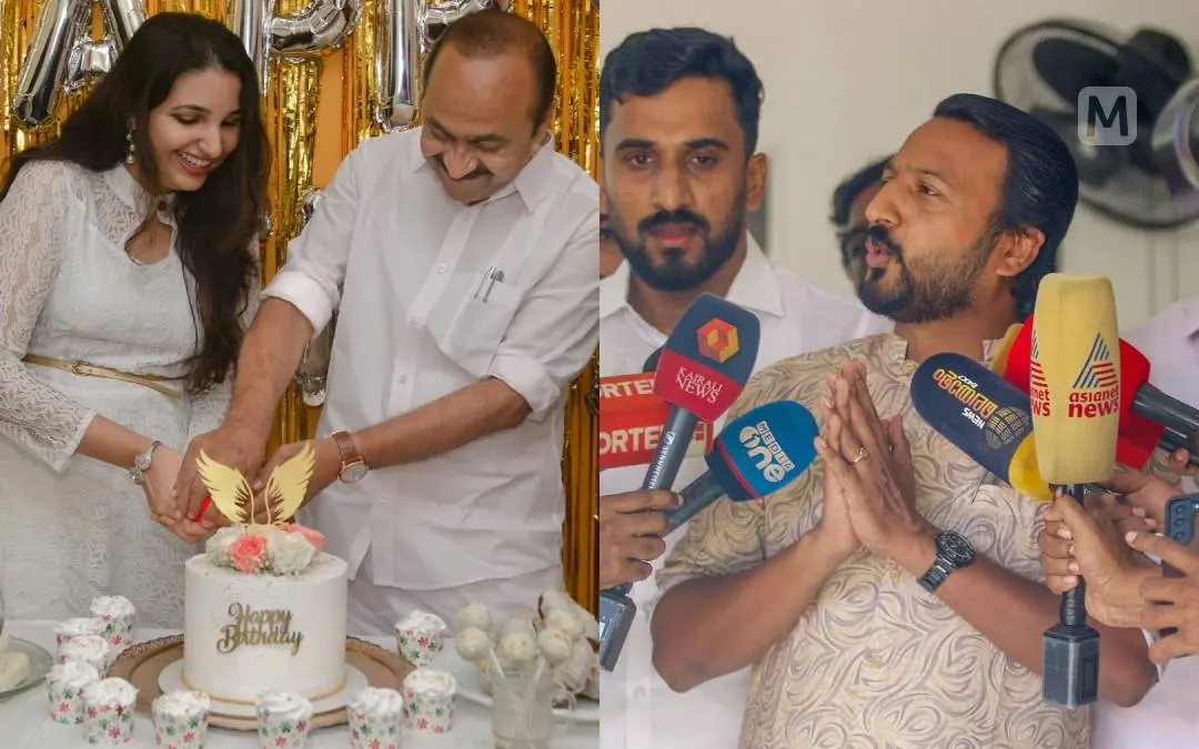 റിനി ആന് ജോര്ജും വി.ഡി. സതീശനും, രാഹുല് മാങ്കൂട്ടത്തില് | Photo: Instagram/ Anand Anil, Mathrubhumi