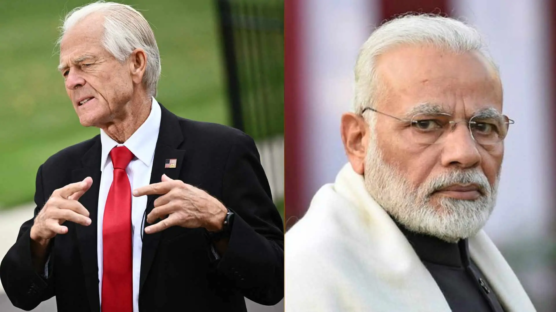 പീറ്റർ നവാരോ, പ്രധാനമന്ത്രി നരേന്ദ്ര മോദി | Photo: AFP, PTI