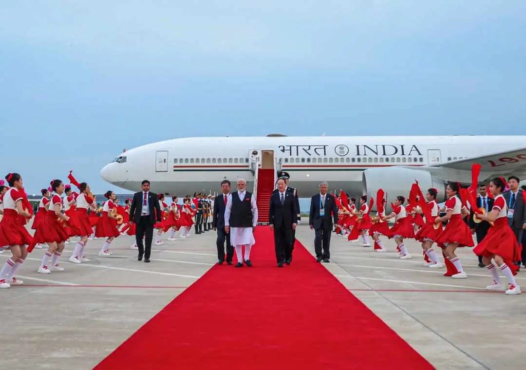 സന്ദർശനാർത്ഥം മോദി ചൈനയിൽ എത്തിയപ്പോൾ | Photo: ANI