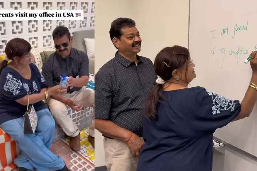അവരുടെ കൂടി സ്വപ്നസാക്ഷാത്കാരം, മാതാപിതാക്കള്ക്ക് അമേരിക്കയിലെ ജോലിസ്ഥലം കാണിച്ചുകൊടുത്ത് ടെക്കി