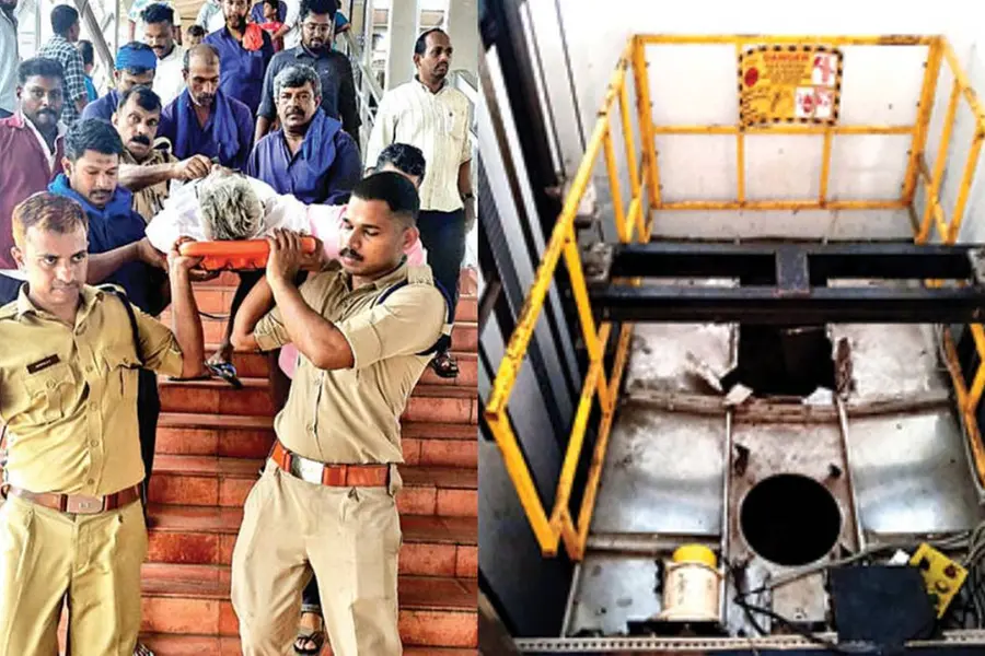 റെയിൽവേ സ്റ്റേഷനിലെ ലിഫ്റ്റ് സ്ഥാപിച്ചത് ഏതാനുംമാസം മുൻപ്; ഏഴുപേർ കുടുങ്ങിയത് രണ്ടേമുക്കാൽ മണിക്കൂർ