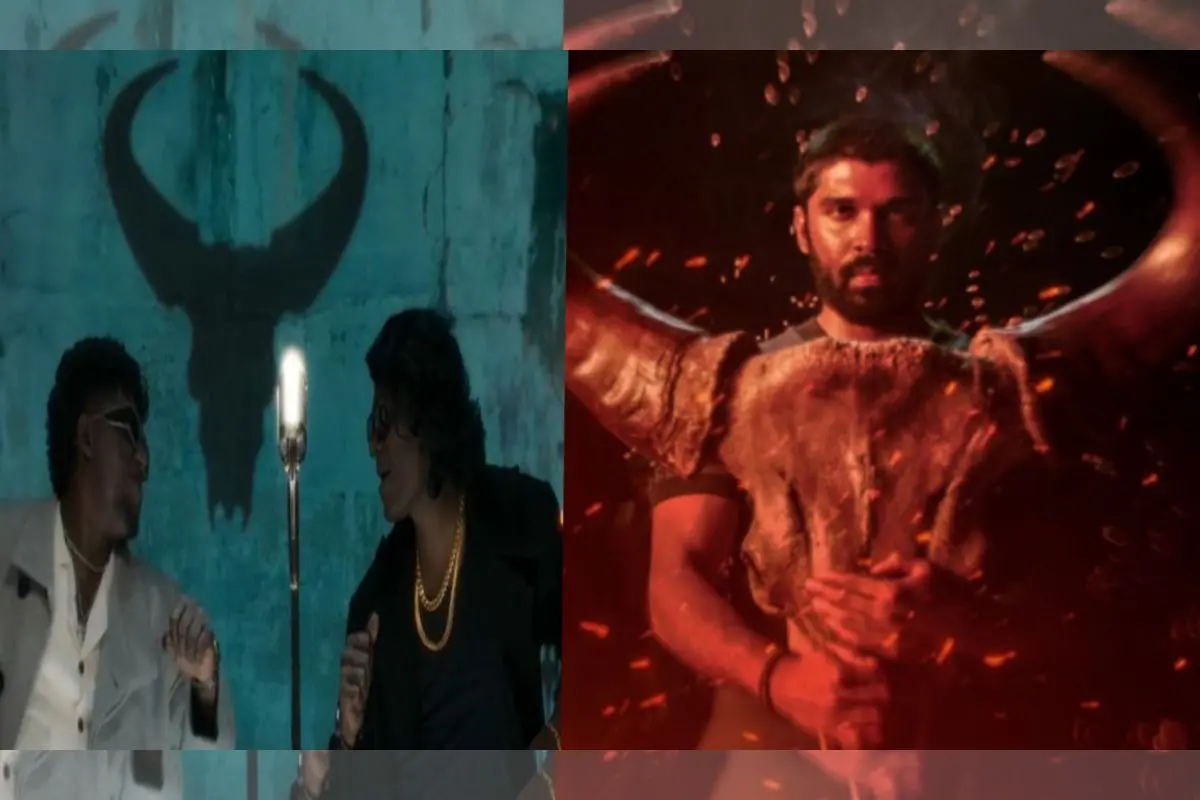 From (L) Screengrab from 'Rekka Rekka' song, Dhruv Vikaram in Bison Kaalamaadan. | Photos: X