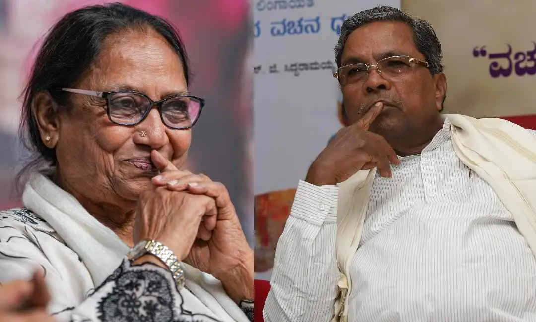 ബാനു മുഷ്താഖ്, സിദ്ധരാമയ്യ (ഫോട്ടോ : PTI)