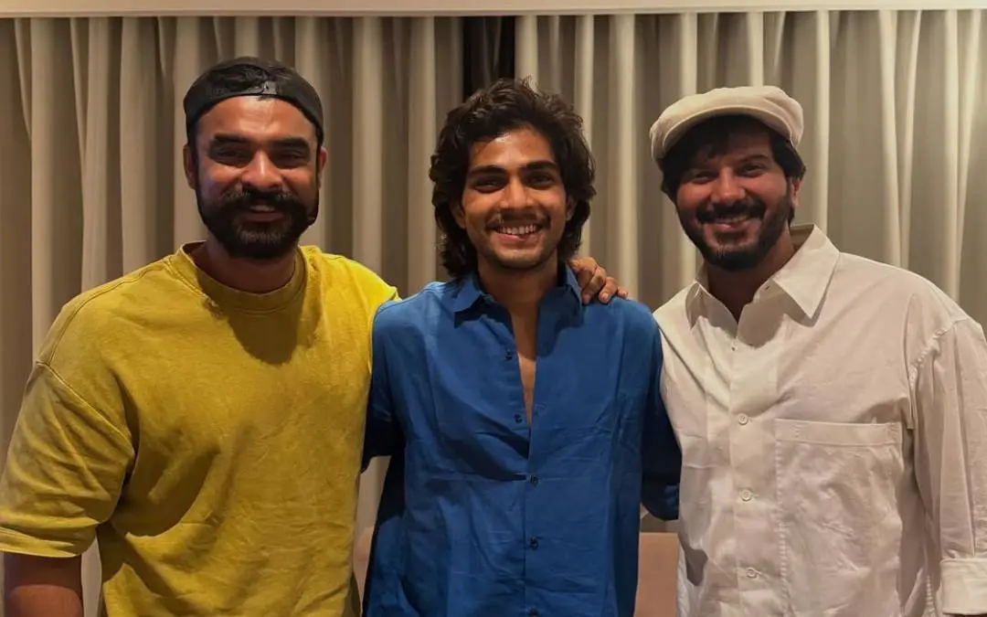 ടൊവിനോയും നസ്ലിനും ദുല്‍ഖറും- നസ്ലിന്‍ പങ്കുവെച്ച ചിത്രം | Photo: Instagram/ Naslen