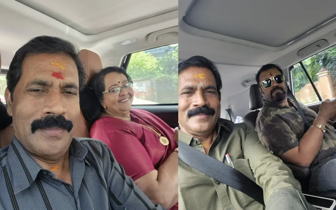 സിദ്ധു പനയ്ക്കല് മല്ലികാ സുകുമാരനൊപ്പം, സിദ്ധു പനയ്ക്കലും സുരേഷ് ഗോപിയും | Photo: Facebook/ Sidhu Panakkal