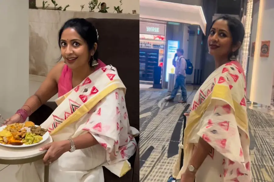 'ഫൈൻ അടിക്കുന്നേന് തൊട്ടുമുന്നേ ഉള്ള പ്രഹസനം'; വീഡിയോയുമായി നവ്യ, ട്രോൾ കമന്റുമായി രമേഷ് പിഷാരടി