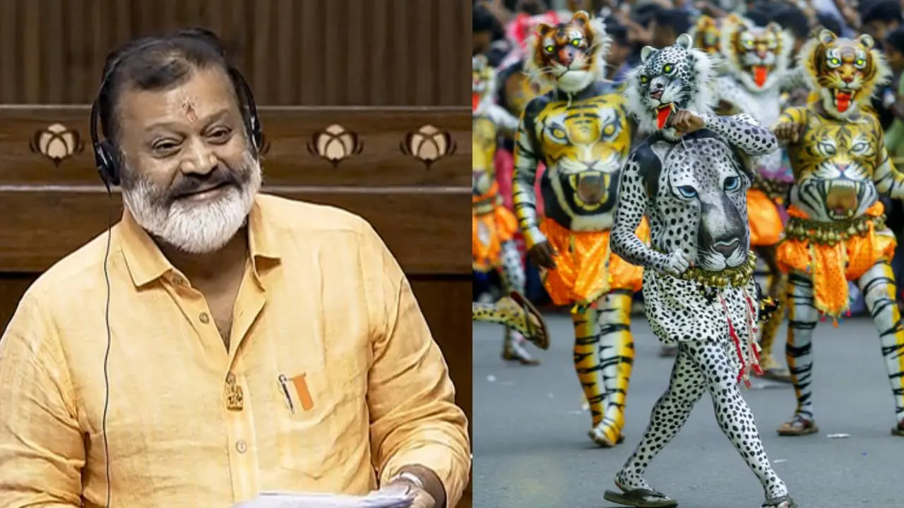സുരേഷ് ഗോപി | Photo : PTI, പുലികളി (ഫയല്ചിത്രം) | Photo : Mathrubhumi
