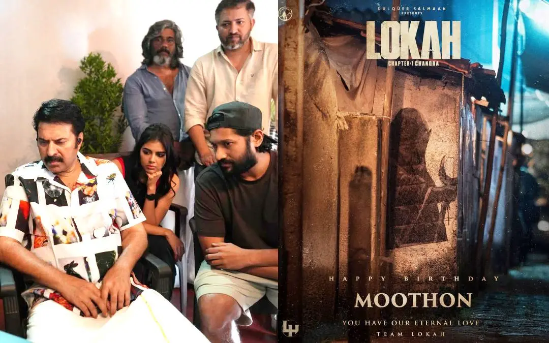 'ലോക'യുടെ സെറ്റിൽ മമ്മൂട്ടി എത്തിയപ്പോൾ, കല്യാണി പ്രിയദര്ശന് പങ്കുവെച്ച ചിത്രങ്ങള് | Instagram/kalyanipriyadarshan