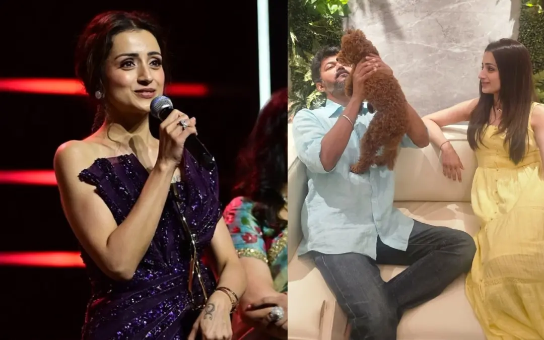 തൃഷ സൈമയില്, വിജയ്യും തൃഷയും- വിജയ്യുടെ പിറന്നാള് ദിവസം തൃഷ പങ്കുവെച്ച ചിത്രം | Photo: Facebook/ SIIMA, Instagram/ Trisha Krishnan