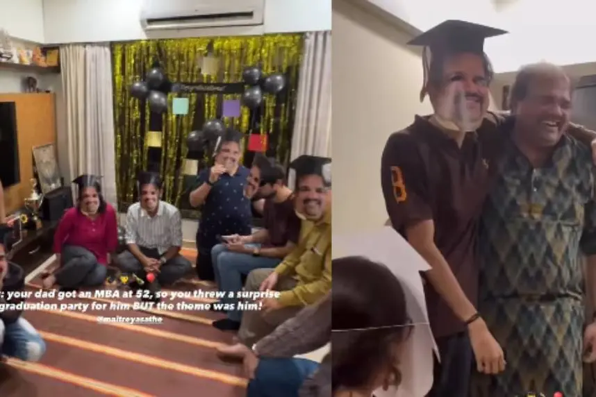 52-ാം വയസില് MBA നേടി മുംബൈ സ്വദേശി; ആഘോഷമാക്കി കുടുംബം, പ്രോത്സാഹിപ്പിച്ച് നെറ്റിസണ്സ്