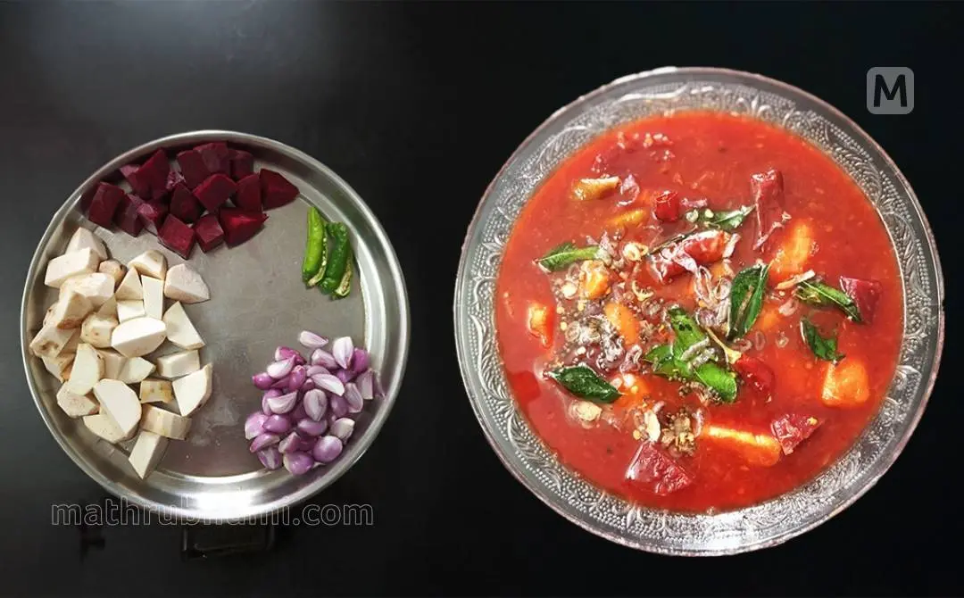 ചേമ്പ്-ബീറ്റ്റൂട്ട് മുളകൂഷ്യം