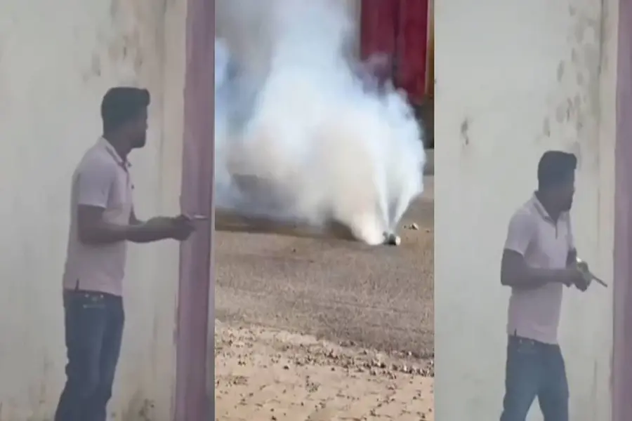 ഭാര്യയെ വെടിവെച്ച് കൊന്ന് യുവാവ്, ടിയർഗ്യാസ് എറിഞ്ഞ് പോലീസ്;യുവതി മൂന്നാംഭർത്താവിനെ കൊന്നകേസിൽ പ്രതി