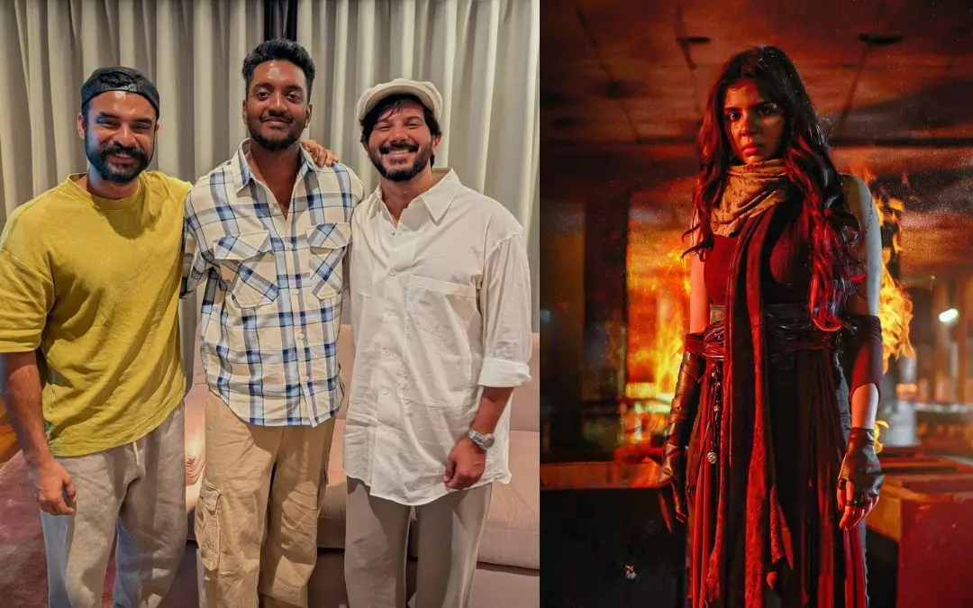ടൊവിനോയ്ക്കും ദുൽഖറിനുമൊപ്പം ചന്തു സലിം കുമാർ, ലോക എന്ന ചിത്രത്തിൽ കല്യാണി പ്രിയദർശൻ | ഫോട്ടോ: Instagram, X