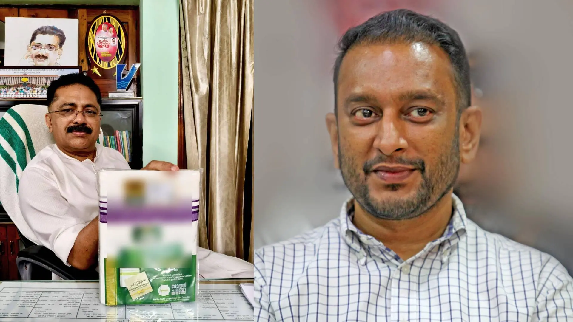 കെ.ടി. ജലീൽ ഫെയ്സ്ബുക്കിൽ പങ്കുവെച്ച ചിത്രം, പി.കെ. ഫിറോസ് | Photo: https://www.facebook.com/drkt.jaleel, മാതൃഭൂമി