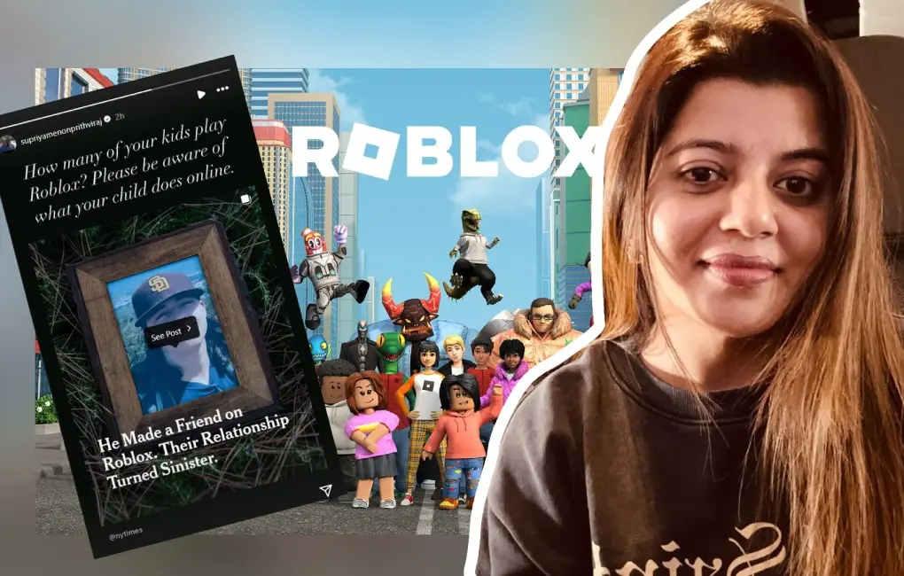 Photo: www.instagram.com/supriyamenonprithvira, Roblox