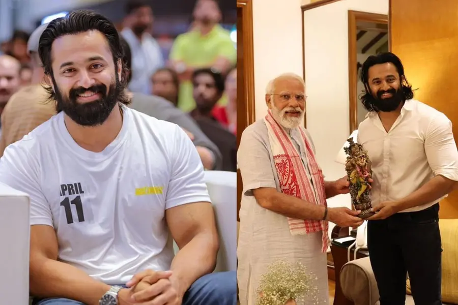 Unni Mukundan with Narendra Modi