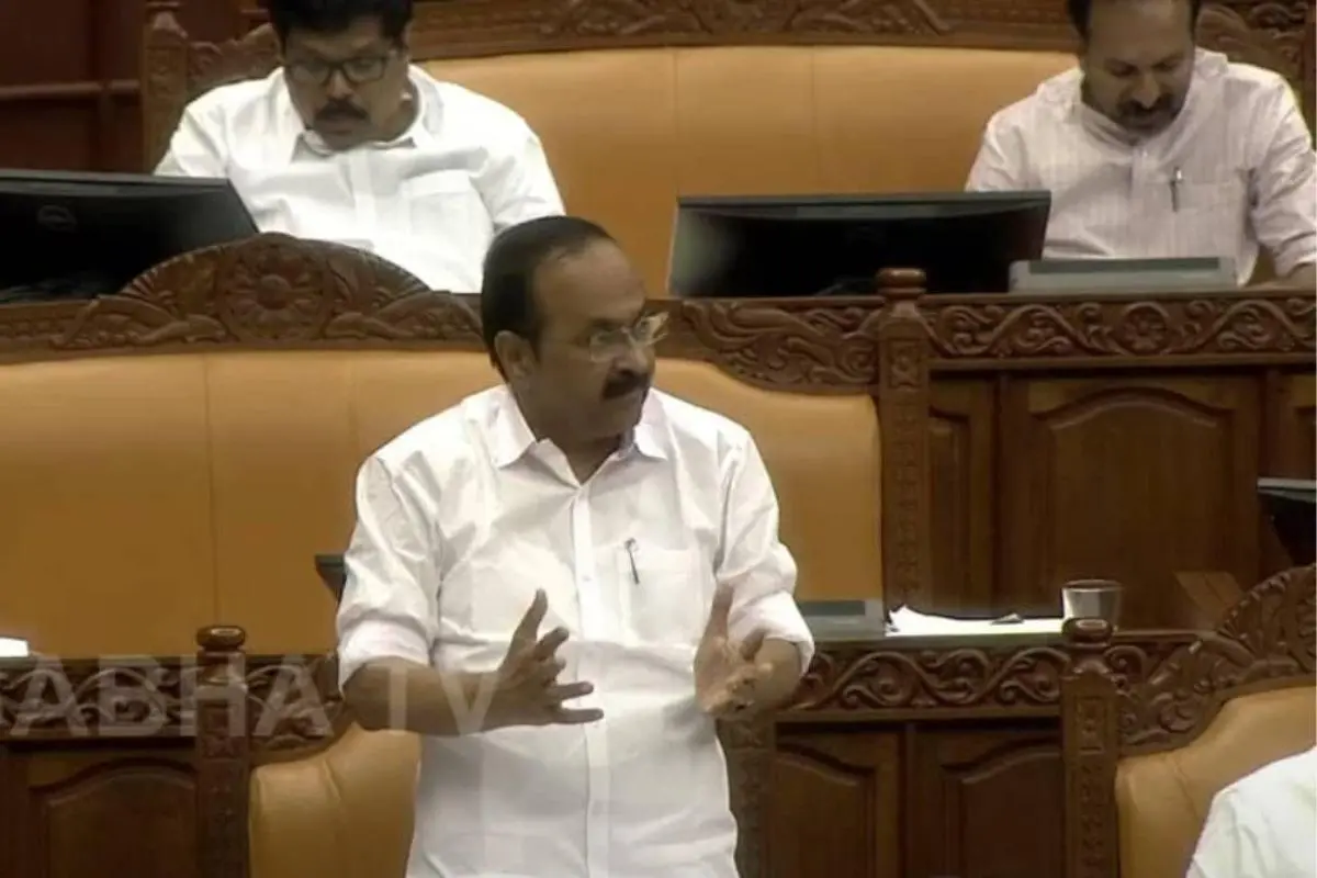 Leader of Opposition V D Satheesan speaking at the assembly | Screengrab : Video / Sabha TV
