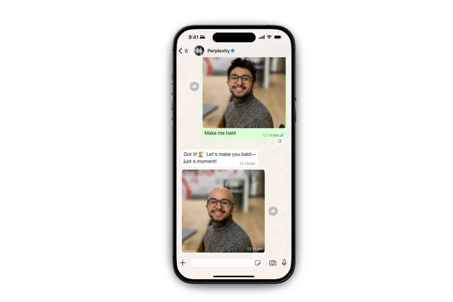 Nano Banana AI now lets you edit images on WhatsApp through perplexity