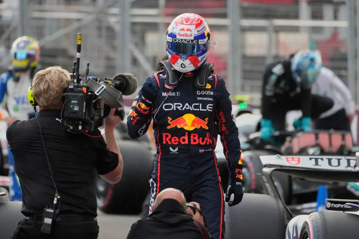 Red Bull driver Max Verstappen of the Netherlands reacts after the qualifying for the Azerbaijan Formula One Grand Prix in Baku | Photo: AP